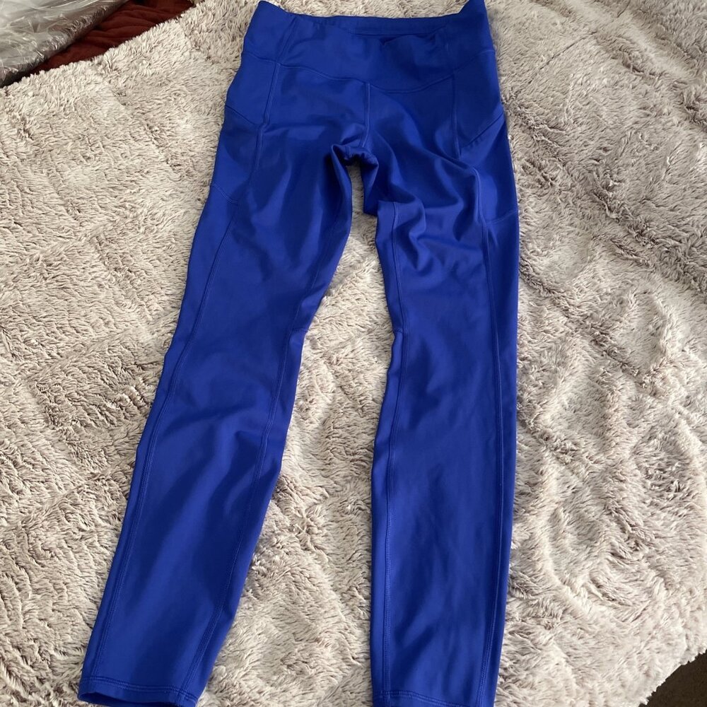 Athleta Leggings Womens MT Blue Contender Tight Gym Yoga Workout Athletic‎ Comfy